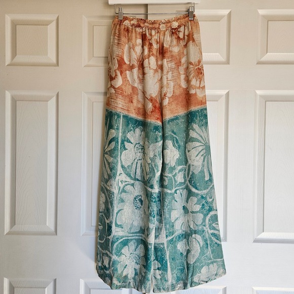 By‎ Anthropologie Short-Sleeve Printed Linen Buttondown Shirt Tunic Top XS/XXS - Picture 9 of 16